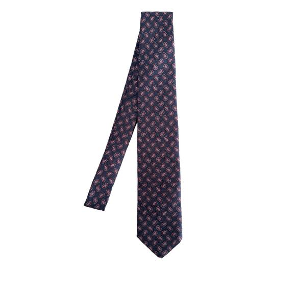 Brooks Brothers Markers Navy Silk NeckTie with Red Mini Print VGUC Office Classy - Picture 3 of 5